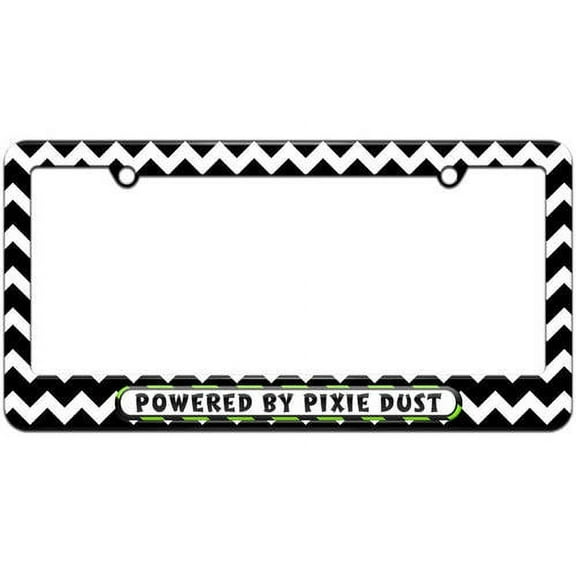 Powered By Pixie Dust License Plate Tag Frame, Multiple Colors