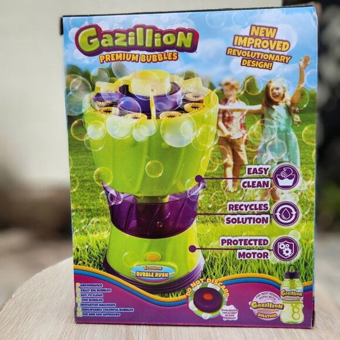 Gazillion Premium Bubbles Whirlwind Party Machine with 2 x 1L Bubble Solution Refill Pack
