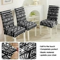 thumbnail image 5 of Chair Covers for Dining Room Set of 4, Stretch Washable Polyester Kitchen Slipcovers Featuring Artistic, Boho Chic, Vintage, Rustic, Nordic Style Patterns with Removable Protector, 5 of 7