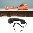 thumbnail image 4 of HUGFEGWE Retro Phone Handset, Multifunction Radiation Proof Handheld Cell Phone Receiver, Handheld Receiver with Volume Controlfor Mobile Phones, Computers (Black) CJB91-77021, 4 of 9