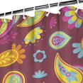 thumbnail image 4 of Ethnic Vintage Shower Curtain - Bohemian Paisley Floral Design with Elegant Elements, 72x84 Inches, 4 of 5