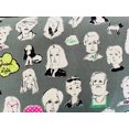 thumbnail image 4 of People - People Faces - Cosmo - Lightweight Canvas - Japanese  Fabric - Natural - Pink - Gray - AP-05803, 4 of 8