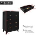 thumbnail image 2 of 5 Drawers Dresser for Bedroom, 48" Tall Mid Century Modern Dresser Chest of Drawers, Fluted Tall Dressers for Bedroom, Living Room, Hallway, 2 of 7