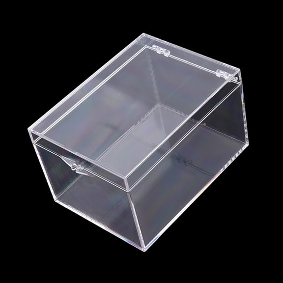 Multipurpose Transparent Plastic Display Case Spacious Box for Crafts and Showcasing