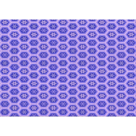 Ahgly Company Machine Washable Indoor Rectangle Transitional Bright Lilac Purple Area Rugs, 7' x 9'