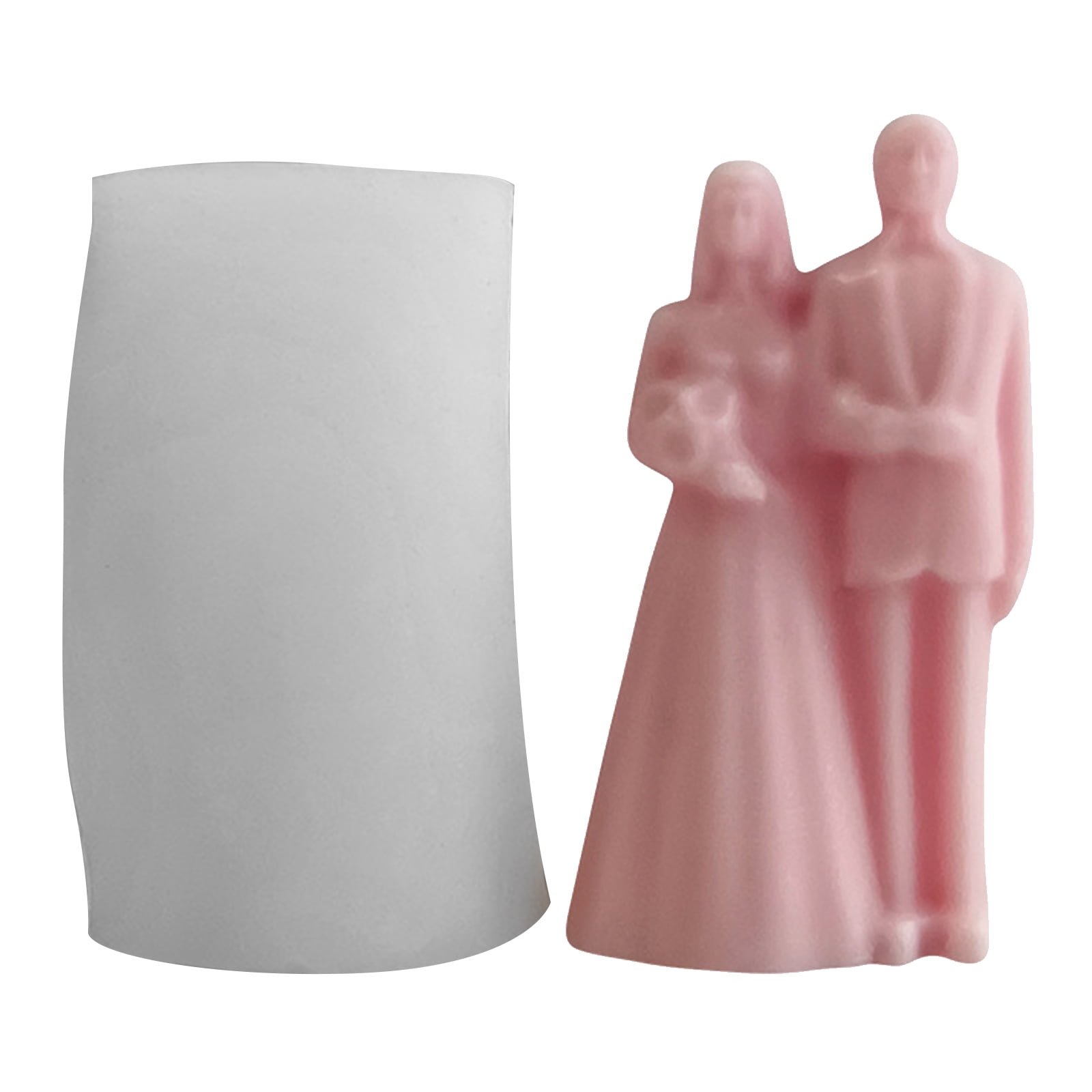 COMEET Candle Molds,Silicone Mold Romantics Couple Candle Molds Epoxy Resin Mould for Home Decorations