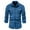 Blue, variant on Kureaily Men's Corduroy Shirts Casual Western Long Sleeve Button Down Shacket Jackets with 2 Flap Pocket