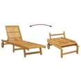 thumbnail image 4 of vidaXL Sun Lounger Set of 2 Acacia Wood Solid Acacia Wood Standard, 4 of 5