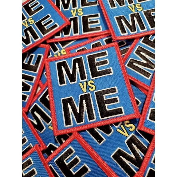 NEW Arrival, "Me vs Me" Exclusive Embroidered Patch, 3"x3" Statement Patch, Iron-on Patch for Denim Jackets, Camo, Accessories and More, DIY