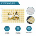 thumbnail image 6 of Gnomes Sunflowers Placemats Set of 4, Pastoral Botanical Yellow Plaid Placemats for Dining Table, Place Mats for Kitchen Tabletop, Waterproof Wipeable Dining Table Mats Set, 6 of 9