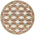 thumbnail image 5 of SAFAVIEH Trace Adrasteia Geometric Hexagons Wool Area Rug, Blue/Ivory, 4' x 6', 5 of 7