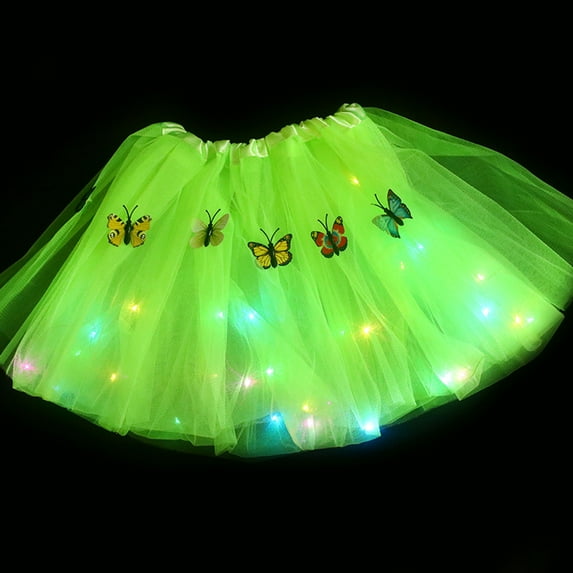 AURIGATE Baby Girl Clothes Skirt Children's Skirt With Light-emitting Butterfly Skirt, Pettiskirt, Led Light Skirt, Party Dress Skirt