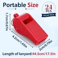 thumbnail image 5 of Hengguang 24 Pcs Whistle for Coaches, Plastic Whistles Emergency Training, Super Loud Sports Whistle, Coaches Referee Whistle with Lanyard for Football Sports Adults Lifeguards Survival, 5 of 7