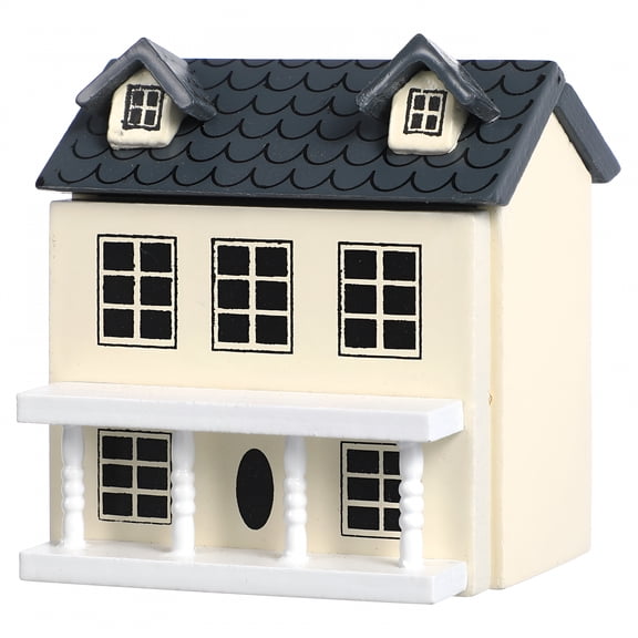 BESTSKY Tiny Wooden House Furniture Tiny House Model Building for Kids (2.8X2.56X2.09 Inches)