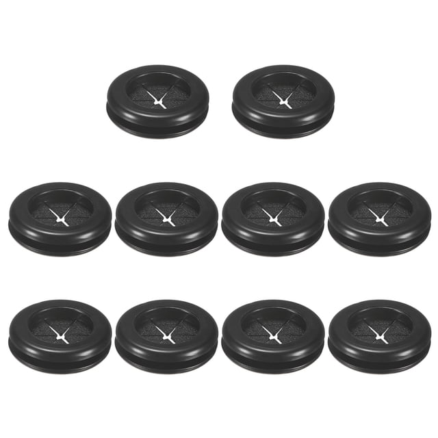 Uxcell Paquete de 10 Grommets de Goma para Cableado Grommet de Agujero de Escritorio en Forma de Pétalo de 18 mm