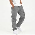 thumbnail image 2 of Boys Cargo Pants Zeophrasy Children's Solid Color Loose Casual Fashionable Elastic Waist Casual Sports Workwear Pants Kids, 2 of 8