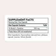 THORNE - NAC - N-Acetylcysteine - 500mg - Supports Respiratory Health and Immune Function*; Promotes Liver and Kidney Detox - 90 Capsules
