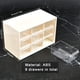 thumbnail image 2 of Caja de almacenamiento con 9 compartimentos para guardar piezas pequeñas, tornillos, herramientas de bricolaje, organizador blanco de 3 niveles con cajones transparentes, 2 of 7