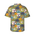 thumbnail image 3 of Daiia Hawaiian Style Hawaiian Shirt for Men Gentle Cotton Regular Short Sleeve Casual-Medium, 3 of 9