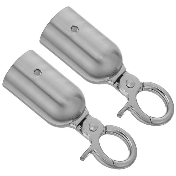 OFFIGAM Set of Rope End Hooks for Stanchion Ropes, Smooth Edges, Plated
