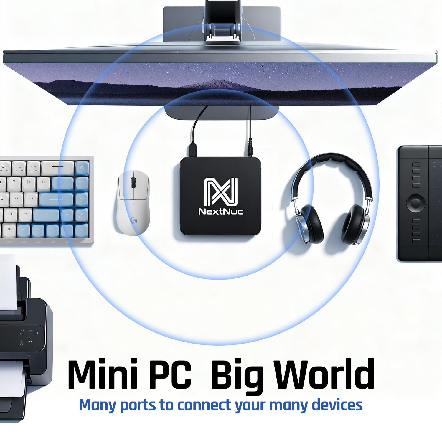 Me2 Gaming NEXDTME05595KIT228231 NextNuc 13I5Pro Mini PC - Intel Core i5-1334U 16GB DDR4 256GB SSD Win 11 Pro