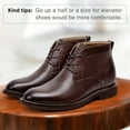 thumbnail image 6 of CMR CHAMARIPA Men's Elevator Boots - Brown Leather High Heel Dress Boots 7CM / 2.76 Inches, 6 of 9