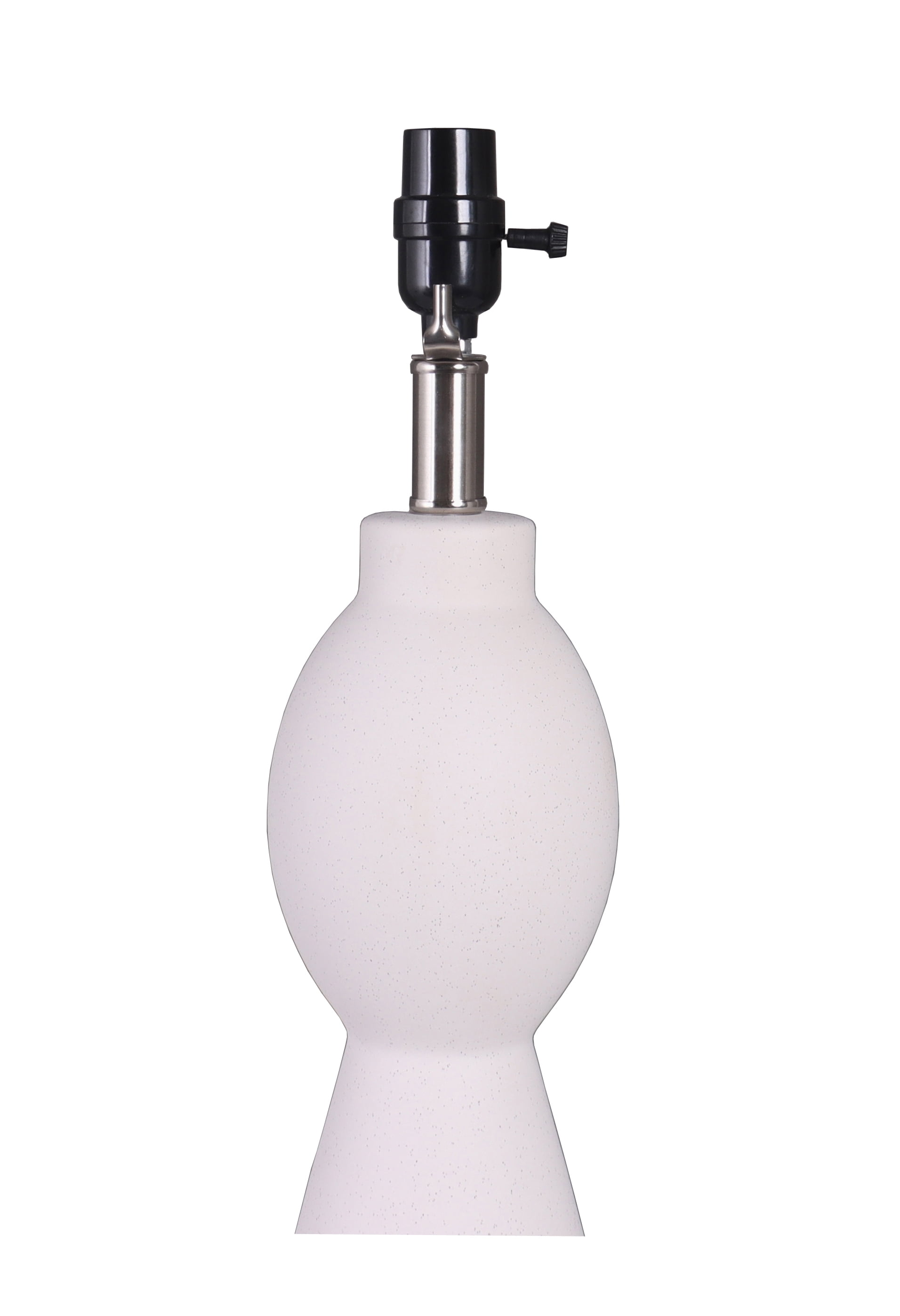 Better Homes & Gardens White Ceramic Modern Table Lamp Base 18.5in Height