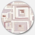 thumbnail image 1 of Designart 'Pink Geometric Form Windows I' Geometric Metal Circle Wall Art - Disc of 36, 1 of 5