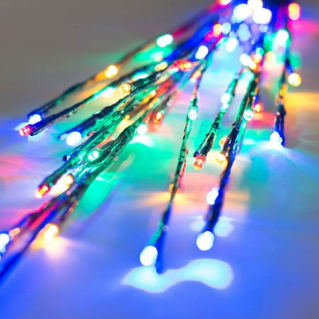 3 piece set multi colored led lighted brown christmas twig led christmas trees walmart