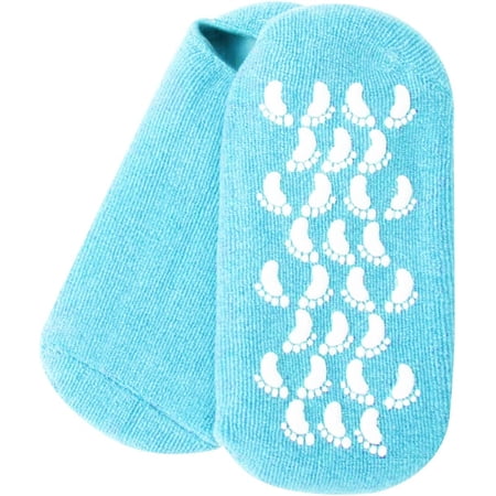 Moisturizing Gel Socks Foot Care Gel Moisturizing Silicone Socks Non Slip Heel Socks Chapped Foot Care Socks Women Men Soft Feet Rough Skin Foot Pile (H, One Size)