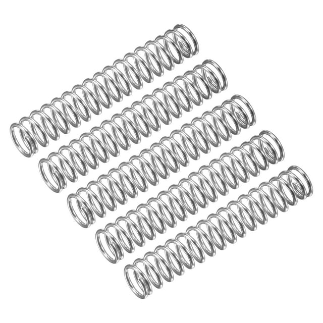 Unique Bargains Compression Spring, 15 Pack 304 Stainless Steel, 8mm OD, 1mm Wire, 50mm Length