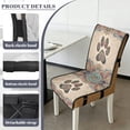 thumbnail image 6 of TSOVTHRID Boho Mandala Floral Paw Print Quilted Seat Cushion Covers for Kitchen, Stretchy Cozy Anti-Slip Chair Covers, Adjustable Dining Chair Slipcovers with Elastic Band, Set of 2, 6 of 7