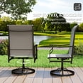 thumbnail image 4 of Outsunny Patio Swivel Chair Set of 2, Swivel Rocker with High Back, Grey, 4 of 10
