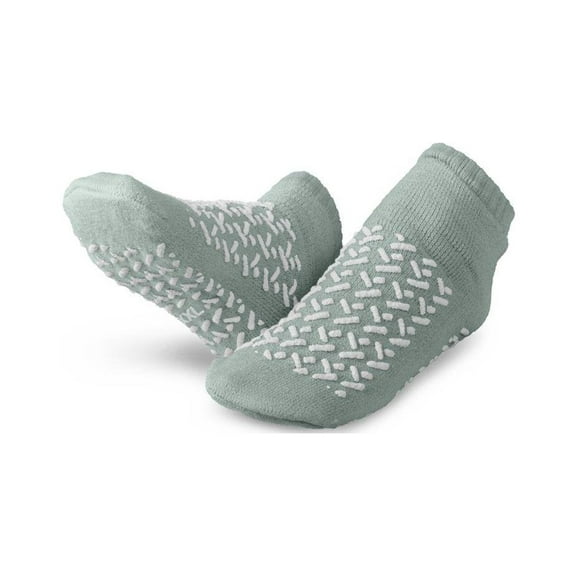 Medline MDTDBLTREDXXL Double-Tread Slippers, XX-Large, Gray (Pack of 48)