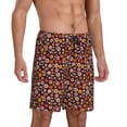 thumbnail image 2 of Sikiie 70s Groovy Hippie Retro Mens Pajama Shorts, Lightweight Lounge Pant with Pockets Soft Sleep Pj Shorts for MenLarge, 2 of 6