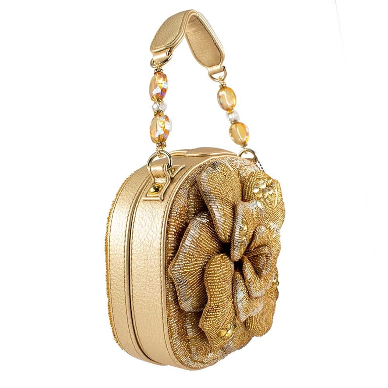 Mary Frances Golden Rose Gold Golden Rose Top Handle Bag New Mary Frances Golden Rose, Gold: Handbags: Amazon.com main image 3