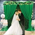 thumbnail image 3 of Backdrop ZEBMOON - Cortina satinada (150 x 213 cm, 2 paneles), color verde, 3 of 5