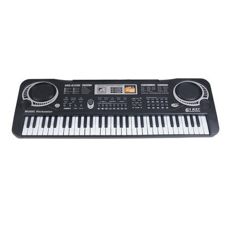 

OWSOO 61 Keys Black Digital Music Electronic Keyboard KeyBoard Electric Piano Gift Musical Instrument