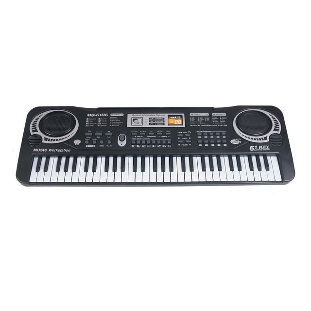 Anself 61 Keys Black Digital Music Electronic Keyboard KeyBoard Electric Piano Gift Musical Instrument