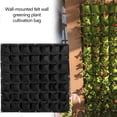 thumbnail image 4 of Bolsa para plantar plantas, colgante vertical en la pared, balcón, flor, bolsa para plantar árboles, pared cuadrada, bolsa para plantar con múltiples puertos, 64 bolsas, color negro ER, 4 of 5