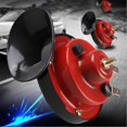 thumbnail image 2 of Car Horn 12v 300db 4 Trumpet Super Loud Air Horn Compressor With Mounting Kits Car Trumpet Loudspeaker, 2 of 5