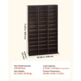 thumbnail image 5 of VEVOR Media Storage Cabinet, 12-Tier DVD Shelf Organizer, 40.08 x 9.09 x 71.26 in Multimedia Storage Organizer for CDs, DVDs, Books and Games, CD Shelf for Living Room, Home Office, Recording Room, 5 of 9