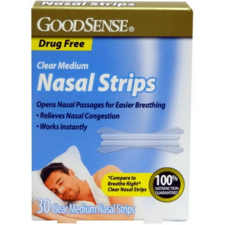 Good Sense Nasal Strips Clear, Medium 30 ea