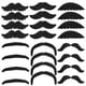 thumbnail image 1 of 24pcs Black Costume Mustache Fake Beards Mustache Festival Mustache Stickers, 1 of 4