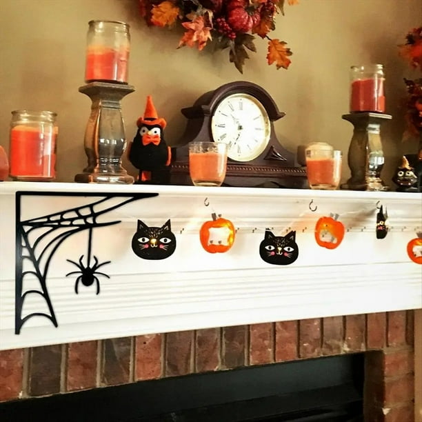 de Puerta, Decoración Esquina,Decoración Pájaros, Pegatina de Pared, Esquina Puerta, Esquina Halloween, Decoración Telaraña, Letrero, Embellecedor Puerta para el Hogar B