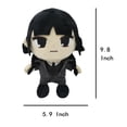 thumbnail image 4 of Wednesday Addams Plush Toys, 9.8 Inch Addams Family Stuffed Doll, 4 of 4