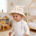 thumbnail image 4 of Jamicy Kids Hats for Summer Fashion Outdoor Breathable Hat for Toddler Cotton Cute Bear Ears Sunscreen Hat Cap, 4 of 9
