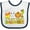 White and Navy, variant on Inktastic Boo It's My First Halloween Boys or Girls Baby Bib