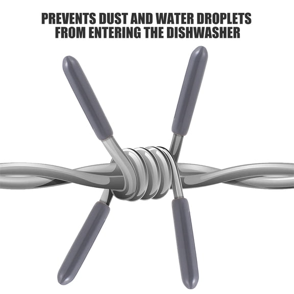 DRAFIDEEP 100-Pack Grey Dishwasher Rack Prong Covers, Plastic Scratch Protectors, Easy to Install for Dishwasher Racks