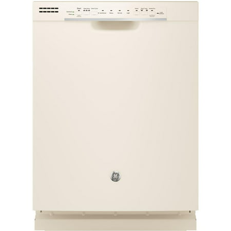 GDF520PGJCC 24 Energy Star Built In Dishwasher with 16 Place Settings 4 Wash Cycles 54 dBA Steam Prewash SpaceMaker Basket and Piranha Hard Food Disposer in Bisque